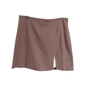 1. State Brown Checkered Pencil Skirt